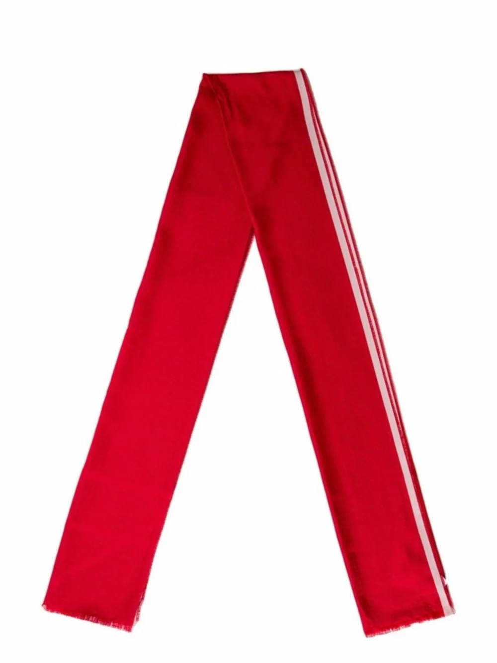 Dior silk and wool logo red scarf